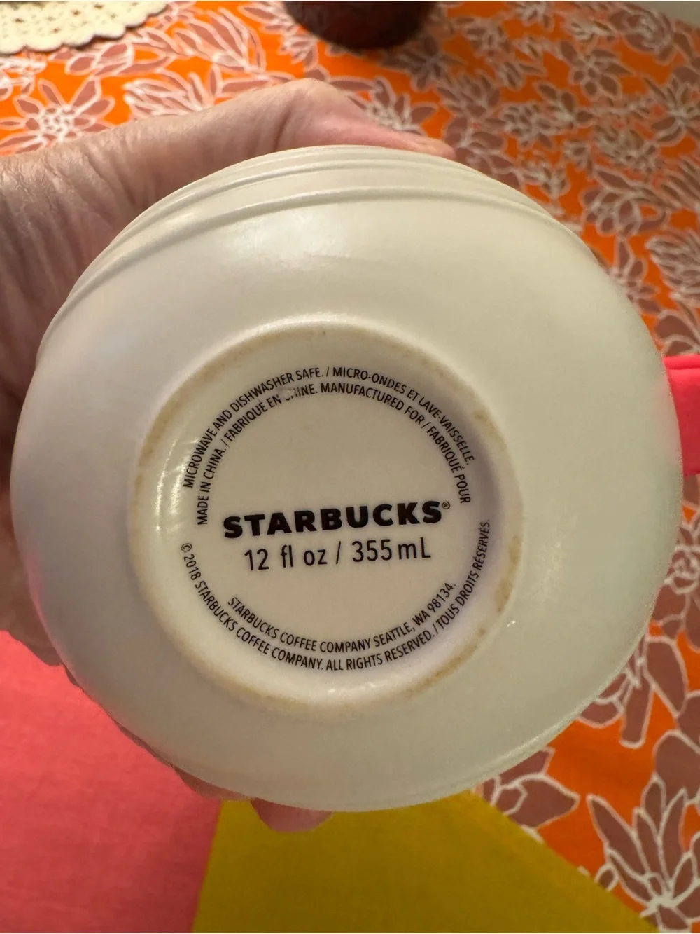 Starbucks 2018 Valentine’s Day Pink and White Mug